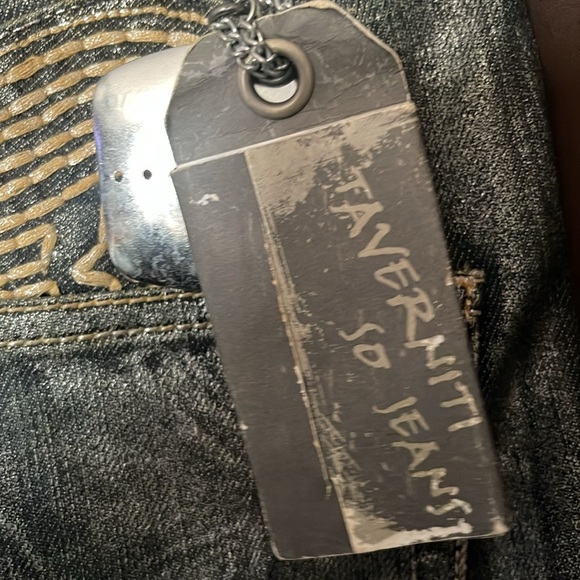 NWT METALLIC SILVER/BLUE JEANS. - Picture 7 of 10